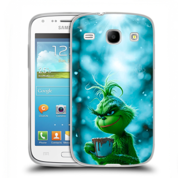 Силиконовый чехол на Samsung Galaxy Core с принтом Новый год гринч Силиконовый чехол на Samsung Galaxy Core с принтом Новый год гринч