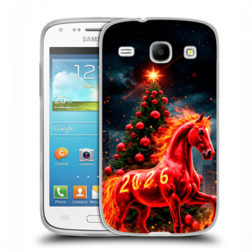 Силиконовый чехол на Samsung Galaxy Core с принтом Новый год Силиконовый чехол на Samsung Galaxy Core с принтом Новый год