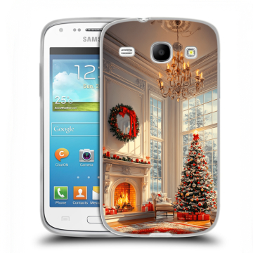 Силиконовый чехол на Samsung Galaxy Core с принтом Новый год