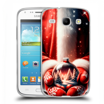 Силиконовый чехол на Samsung Galaxy Core с принтом Новый год