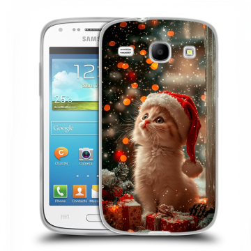 Силиконовый чехол на Samsung Galaxy Core с принтом Новый год