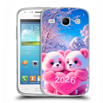 Силиконовый чехол на Samsung Galaxy Core с принтом Новый год
