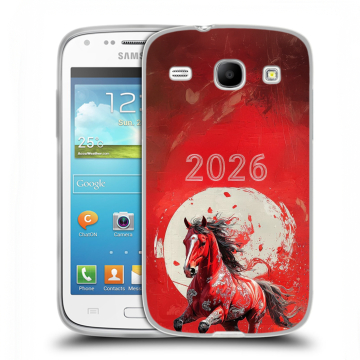 Силиконовый чехол на Samsung Galaxy Core с принтом Новый год