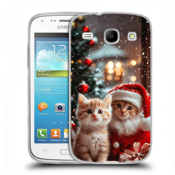 Силиконовый чехол на Samsung Galaxy Core с принтом Новый год