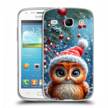 Силиконовый чехол на Samsung Galaxy Core с принтом Новый год