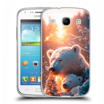Силиконовый чехол на Samsung Galaxy Core с принтом Новый год