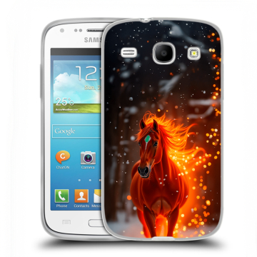 Силиконовый чехол на Samsung Galaxy Core с принтом Новый год