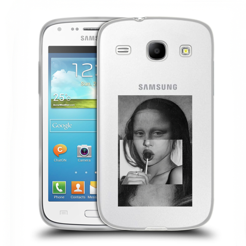 Силиконовый чехол на Samsung Galaxy Core с принтом Мона Лиза Силиконовый чехол на Samsung Galaxy Core с принтом Мона Лиза