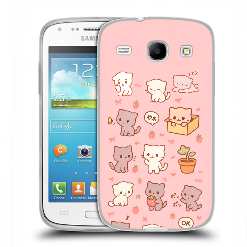 Силиконовый чехол на Samsung Galaxy Core с принтом Hello Kitty Хелоу Кити Силиконовый чехол на Samsung Galaxy Core с принтом Hello Kitty Хелоу Кити
