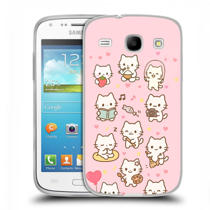 Силиконовый чехол на Samsung Galaxy Core с принтом Hello Kitty Хелоу Кити Силиконовый чехол на Samsung Galaxy Core с принтом Hello Kitty Хелоу Кити