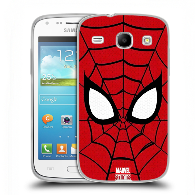 Силиконовый чехол на Samsung Galaxy Core с принтом человек паук spiderman Силиконовый чехол на Samsung Galaxy Core с принтом человек паук spiderman