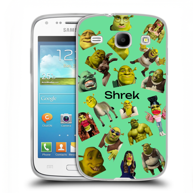 Силиконовый чехол на Samsung Galaxy Core с принтом Шрек Shrek Силиконовый чехол на Samsung Galaxy Core с принтом Шрек Shrek