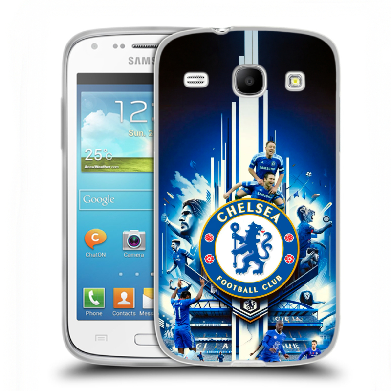 Силиконовый чехол на Samsung Galaxy Core с принтом Chelsea Челси Силиконовый чехол на Samsung Galaxy Core с принтом Chelsea Челси