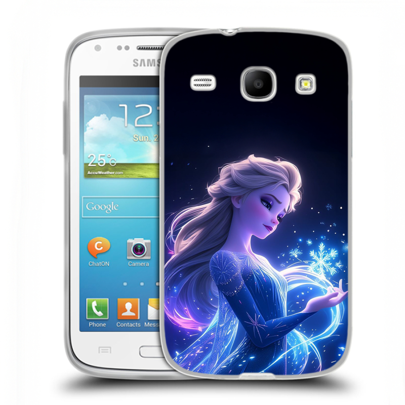Силиконовый чехол на Samsung Galaxy Core с принтом Холодное сердце Frozen Силиконовый чехол на Samsung Galaxy Core с принтом Холодное сердце Frozen