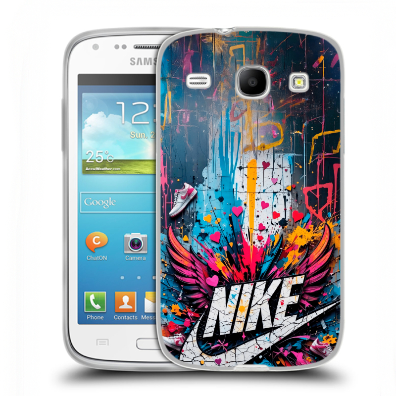 Силиконовый чехол на Samsung Galaxy Core с принтом Nike Найк Силиконовый чехол на Samsung Galaxy Core с принтом Nike Найк