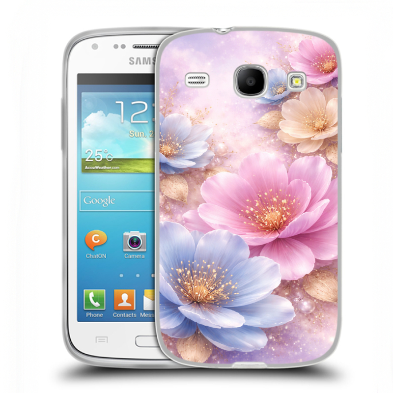 Силиконовый чехол на Samsung Galaxy Core с принтом женский Силиконовый чехол на Samsung Galaxy Core с принтом женский