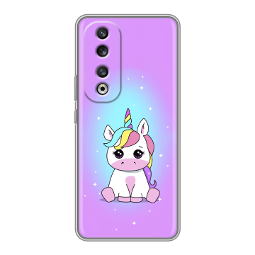 Силиконовый чехол на Huawei Honor 90 Pro с принтом Единорог Силиконовый чехол на Huawei Honor 90 Pro с принтом Единорог