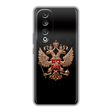 Силиконовый чехол на Huawei Honor 90 Pro с принтом Герб России Силиконовый чехол на Huawei Honor 90 Pro с принтом Герб России
