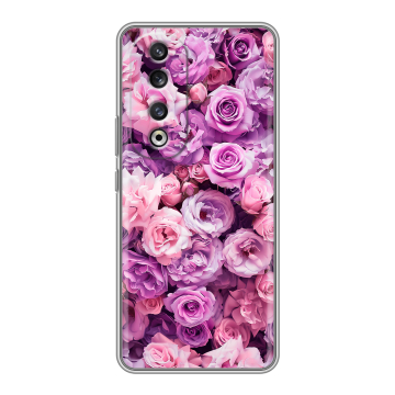 Силиконовый чехол на Huawei Honor 90 Pro с принтом лавандовые розы