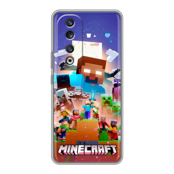 Силиконовый чехол на Huawei Honor 90 Pro с принтом Майнкрафт Minecraft Силиконовый чехол на Huawei Honor 90 Pro с принтом Майнкрафт Minecraft
