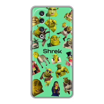 Силиконовый чехол на Huawei Honor 90 Pro с принтом Шрек Shrek Силиконовый чехол на Huawei Honor 90 Pro с принтом Шрек Shrek