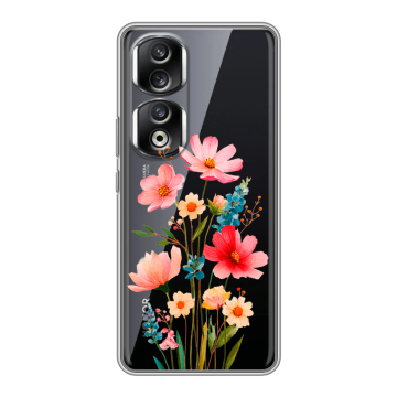 Силиконовый чехол на Huawei Honor 90 Pro с принтом Цветы Силиконовый чехол на Huawei Honor 90 Pro с принтом Цветы