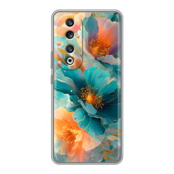 Силиконовый чехол на Huawei Honor 90 Pro с принтом Цветы Силиконовый чехол на Huawei Honor 90 Pro с принтом Цветы