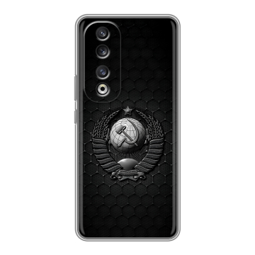 Силиконовый чехол на Huawei Honor 90 Pro с принтом Герб Флаг СССР Силиконовый чехол на Huawei Honor 90 Pro с принтом Герб Флаг СССР