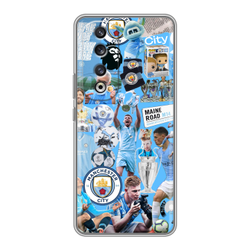 Силиконовый чехол на Huawei Honor 90 Pro с принтом Man City Манчестер Сити