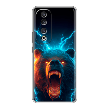 Силиконовый чехол на Huawei Honor 90 Pro с принтом Медведь
