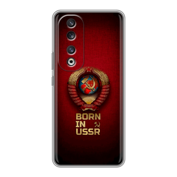 Силиконовый чехол на Huawei Honor 90 Pro с принтом Флаг Герб СССР