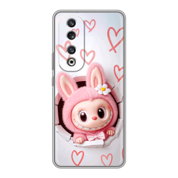 Силиконовый чехол на Huawei Honor 90 Pro с принтом Labubu Лабубу Силиконовый чехол на Huawei Honor 90 Pro с принтом Labubu Лабубу