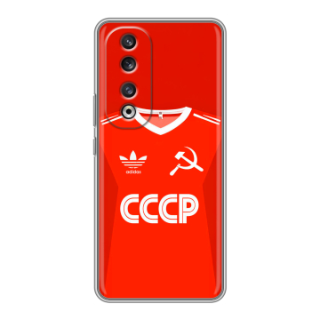 Силиконовый чехол на Huawei Honor 90 Pro с принтом Флаг Герб СССР Силиконовый чехол на Huawei Honor 90 Pro с принтом Флаг Герб СССР