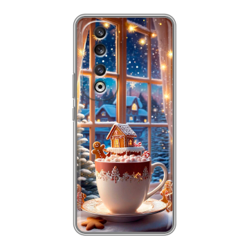 Силиконовый чехол на Huawei Honor 90 Pro с принтом Новый год Силиконовый чехол на Huawei Honor 90 Pro с принтом Новый год