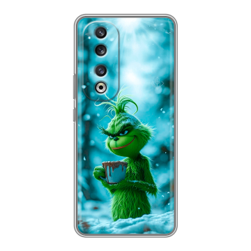 Силиконовый чехол на Huawei Honor 90 Pro с принтом Новый год гринч Силиконовый чехол на Huawei Honor 90 Pro с принтом Новый год гринч