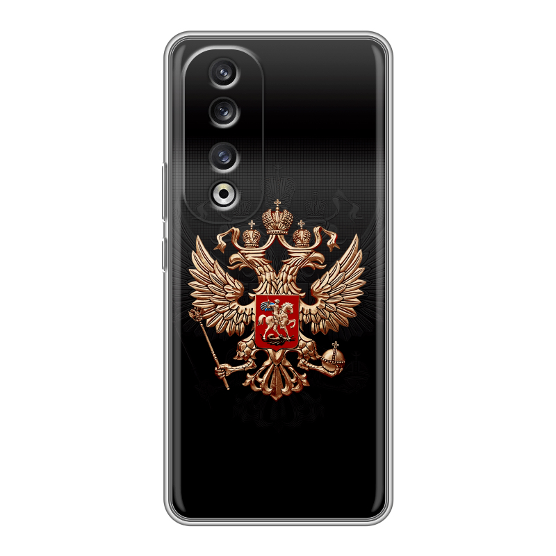 Силиконовый чехол на Huawei Honor 90 Pro с принтом Герб России Силиконовый чехол на Huawei Honor 90 Pro с принтом Герб России