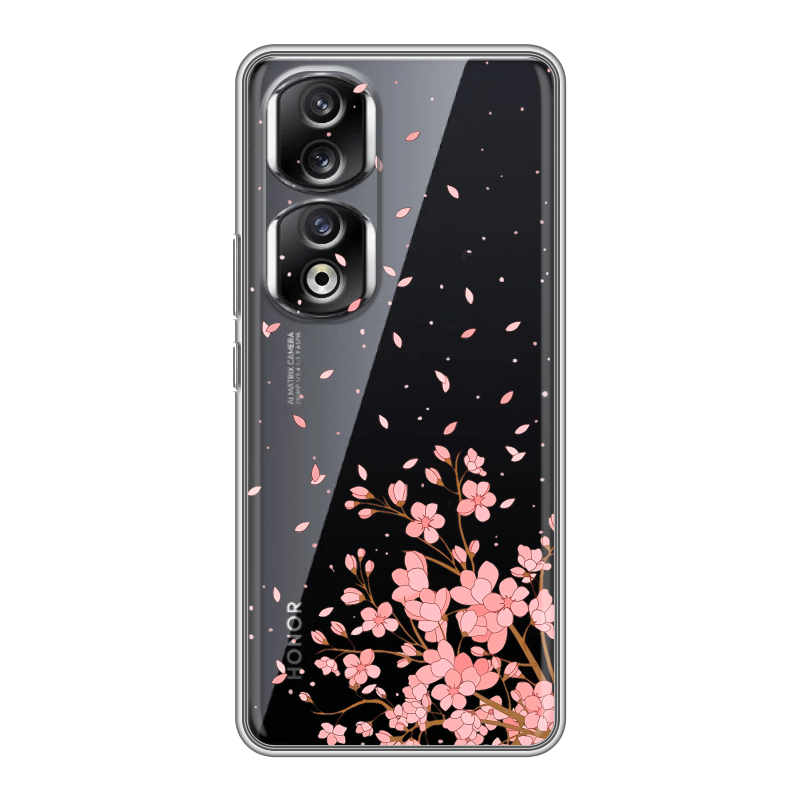 Силиконовый чехол на Huawei Honor 90 Pro с принтом Ветка сакуры Силиконовый чехол на Huawei Honor 90 Pro с принтом Ветка сакуры