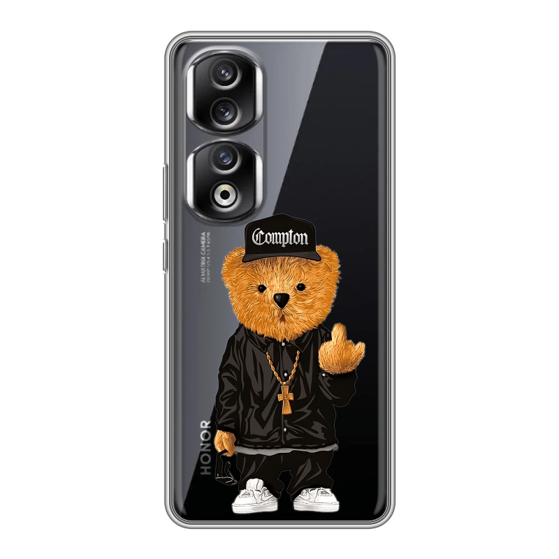 Силиконовый чехол на Huawei Honor 90 Pro с принтом Мишка Силиконовый чехол на Huawei Honor 90 Pro с принтом Мишка
