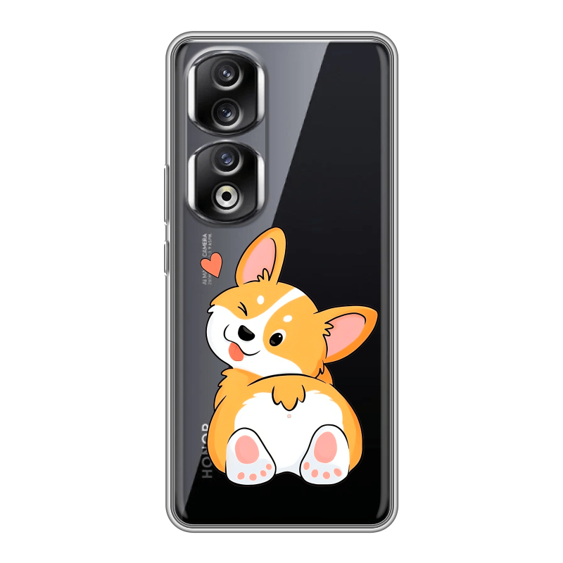 Силиконовый чехол на Huawei Honor 90 Pro с принтом Корги Силиконовый чехол на Huawei Honor 90 Pro с принтом Корги