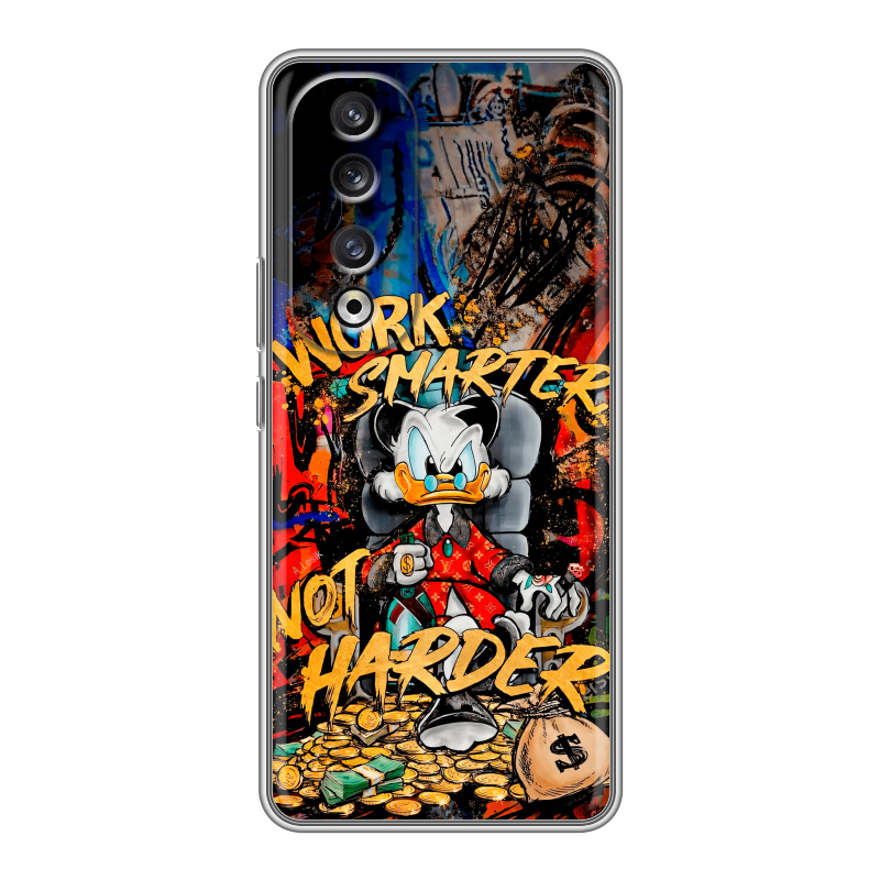 Силиконовый чехол на Huawei Honor 90 Pro с принтом Дональд Дак Деньги Силиконовый чехол на Huawei Honor 90 Pro с принтом Дональд Дак Деньги