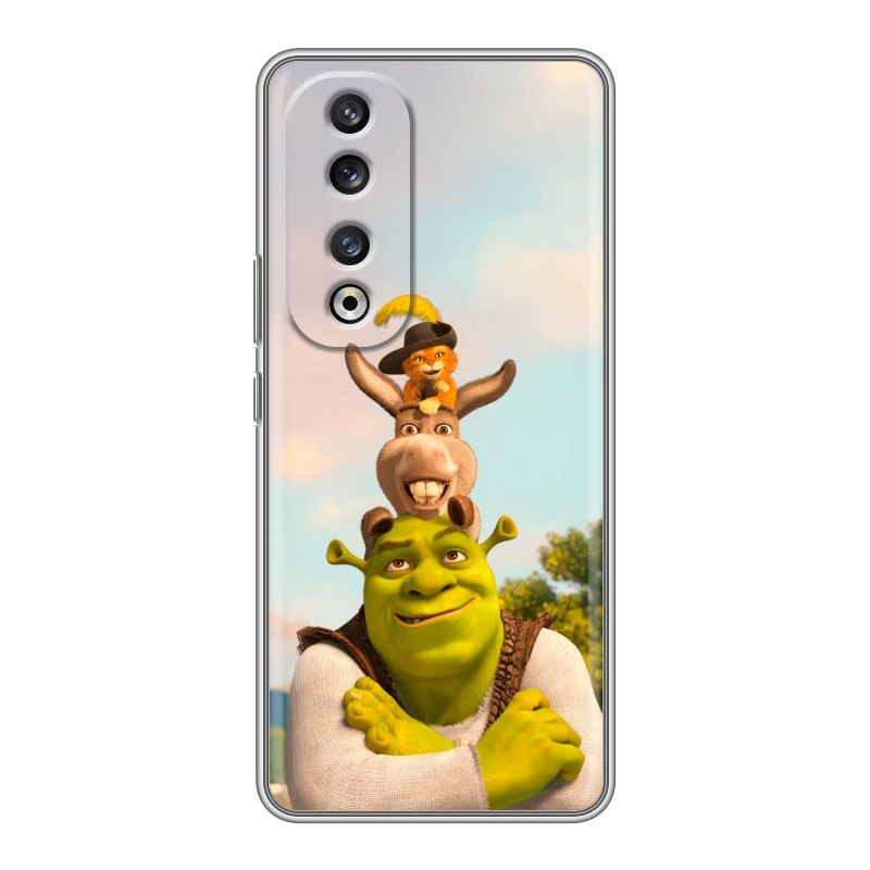 Силиконовый чехол на Huawei Honor 90 Pro с принтом Шрек Shrek Силиконовый чехол на Huawei Honor 90 Pro с принтом Шрек Shrek