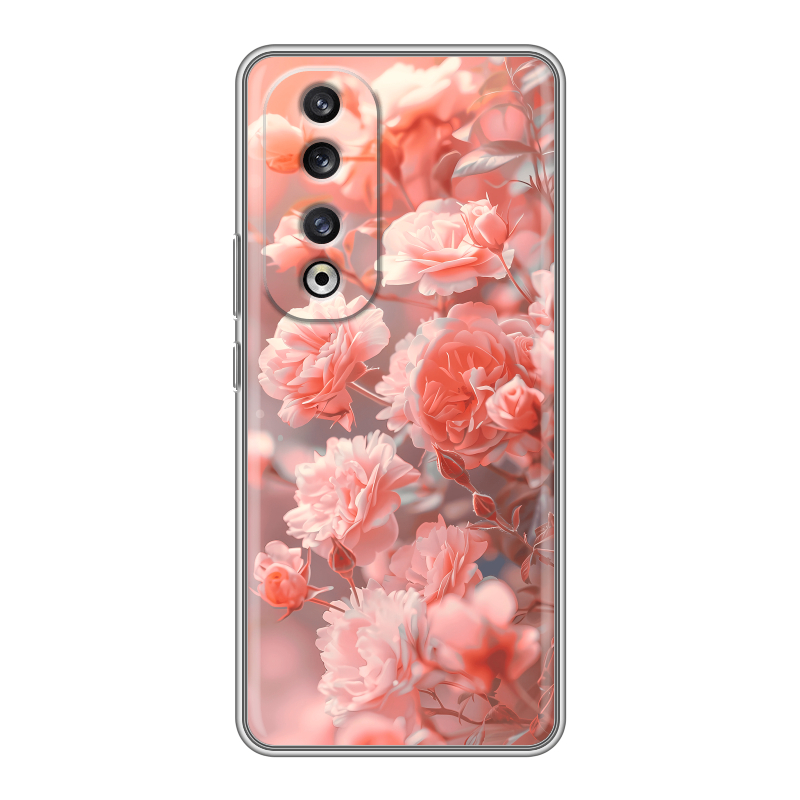 Силиконовый чехол на Huawei Honor 90 Pro с принтом Розы цветы Силиконовый чехол на Huawei Honor 90 Pro с принтом Розы цветы
