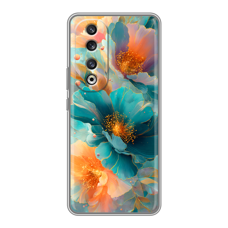 Силиконовый чехол на Huawei Honor 90 Pro с принтом Цветы Силиконовый чехол на Huawei Honor 90 Pro с принтом Цветы