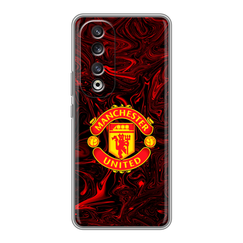 Силиконовый чехол на Huawei Honor 90 Pro с принтом Manchester United Силиконовый чехол на Huawei Honor 90 Pro с принтом Manchester United