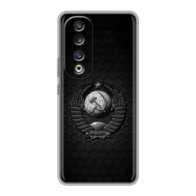 Силиконовый чехол на Huawei Honor 90 Pro с принтом Герб Флаг СССР Силиконовый чехол на Huawei Honor 90 Pro с принтом Герб Флаг СССР