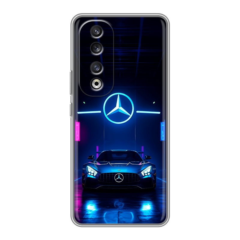 Силиконовый чехол на Huawei Honor 90 Pro с принтом Mercedes Мерседес Силиконовый чехол на Huawei Honor 90 Pro с принтом Mercedes Мерседес