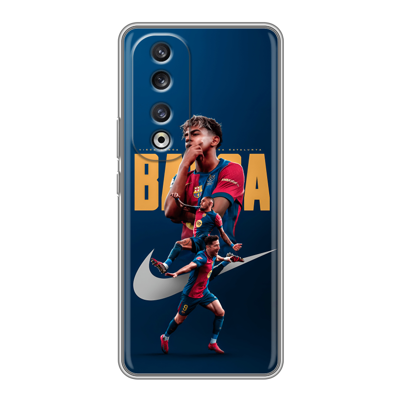 Силиконовый чехол на Huawei Honor 90 Pro с принтом Барселона Barca Yamal Силиконовый чехол на Huawei Honor 90 Pro с принтом Барселона Barca Yamal