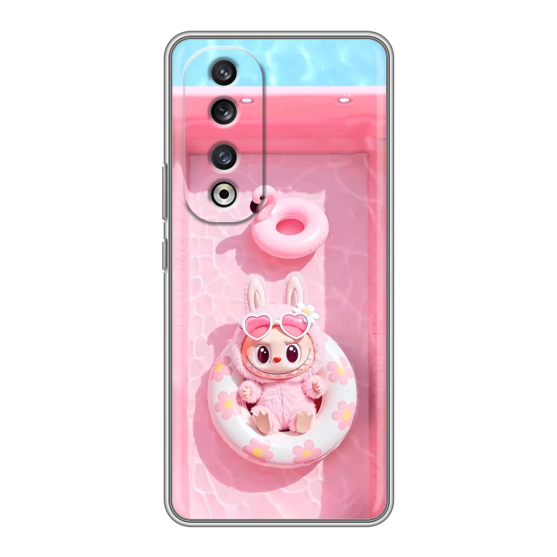 Силиконовый чехол на Huawei Honor 90 Pro с принтом Labubu Лабубу Силиконовый чехол на Huawei Honor 90 Pro с принтом Labubu Лабубу