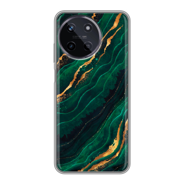 Силиконовый чехол на Realme 11 с принтом Мрамор зеленое золото Силиконовый чехол на Realme 11 с принтом Мрамор зеленое золото