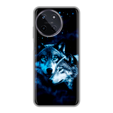 Силиконовый чехол на Realme 11 с принтом Волки Силиконовый чехол на Realme 11 с принтом Волки